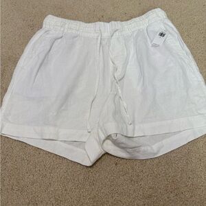 Old Navy Women's Bright White Linen Shorts